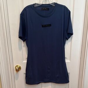 Religion we live in black Women's Navy Blue T-Shirt